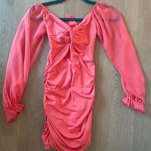 Hello Molly neon pink bodycon dress NEVER WORN